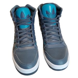 Adidas EVM High Top Sneakers Metallic Teal and Gray